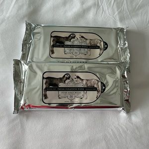Lot of (2) BEEKMAN 1802 Fragrance Free Facial Cleansing Wipes SEALED Made In USA